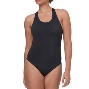 Andie The Tulum One Piece Black Swimsuit Size Large Crisscross Back